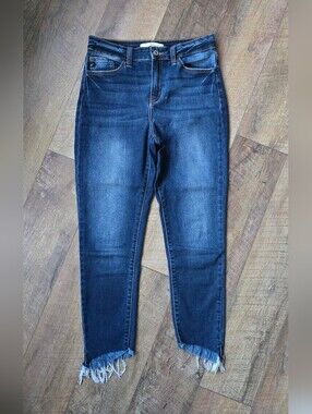 KanCan High Rise Skinny Frayed Ankle Jeans Size 7